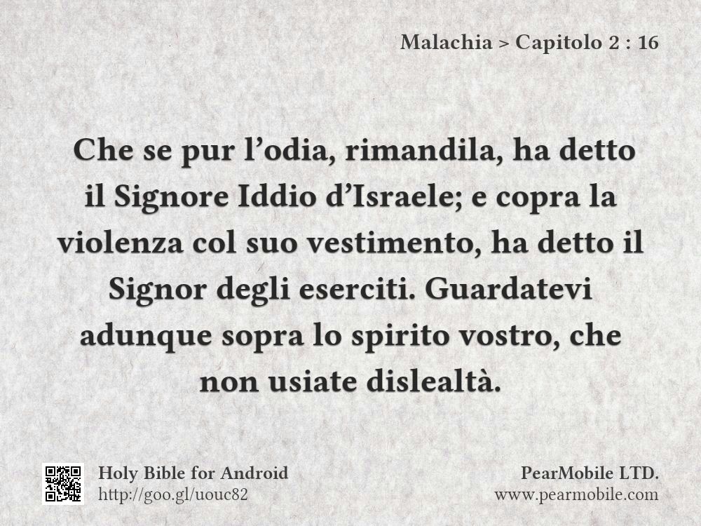 Malachia, Capitolo 2:16